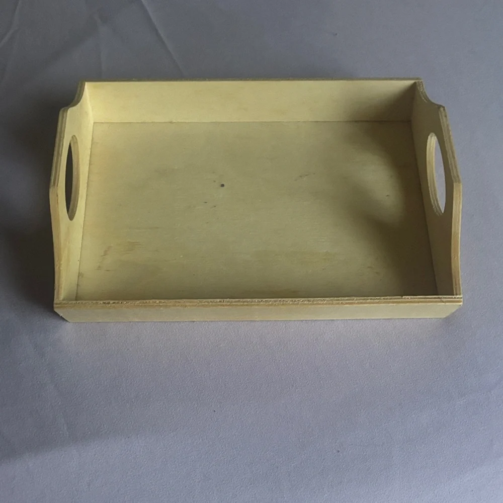 Cream Wooden Tray